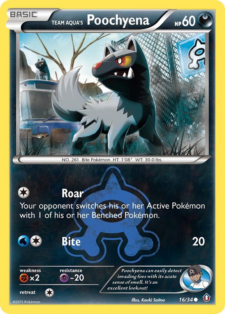 Team Aqua's Poochyena card image