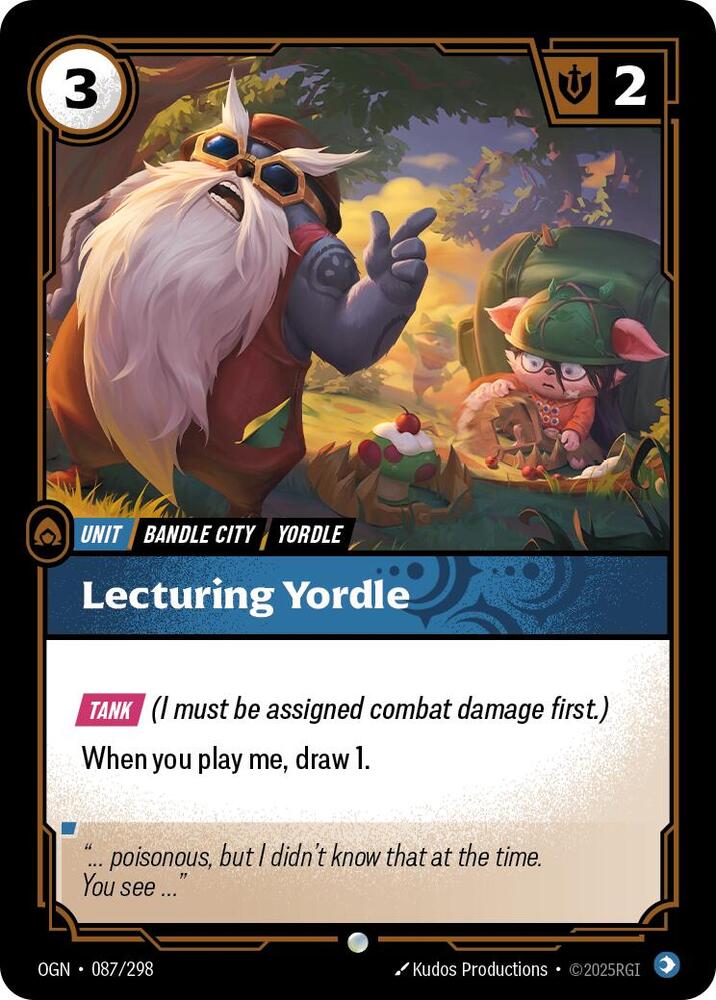 Lecturing Yordle card image