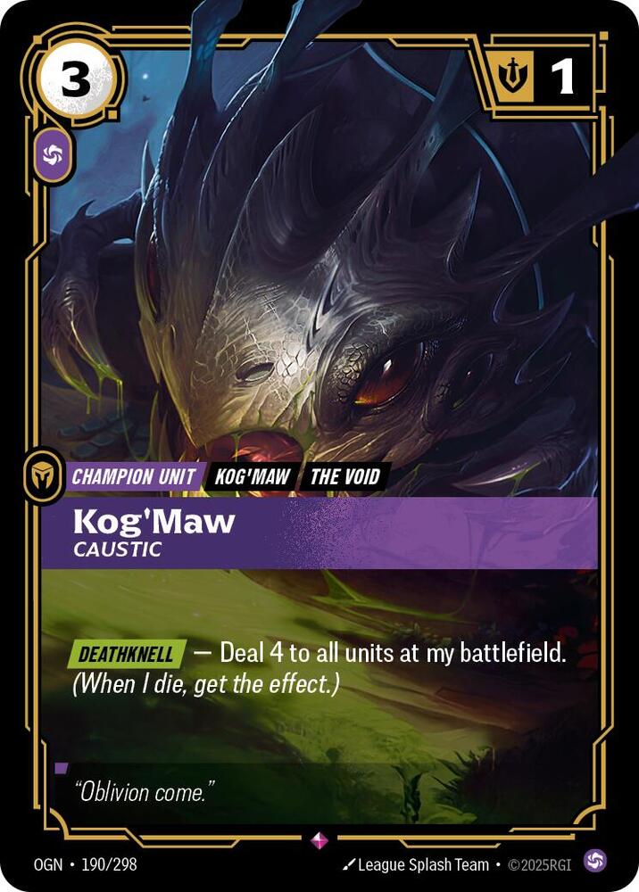 Kog'Maw, Caustic card image