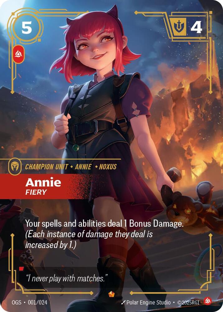 Annie, Fiery card image