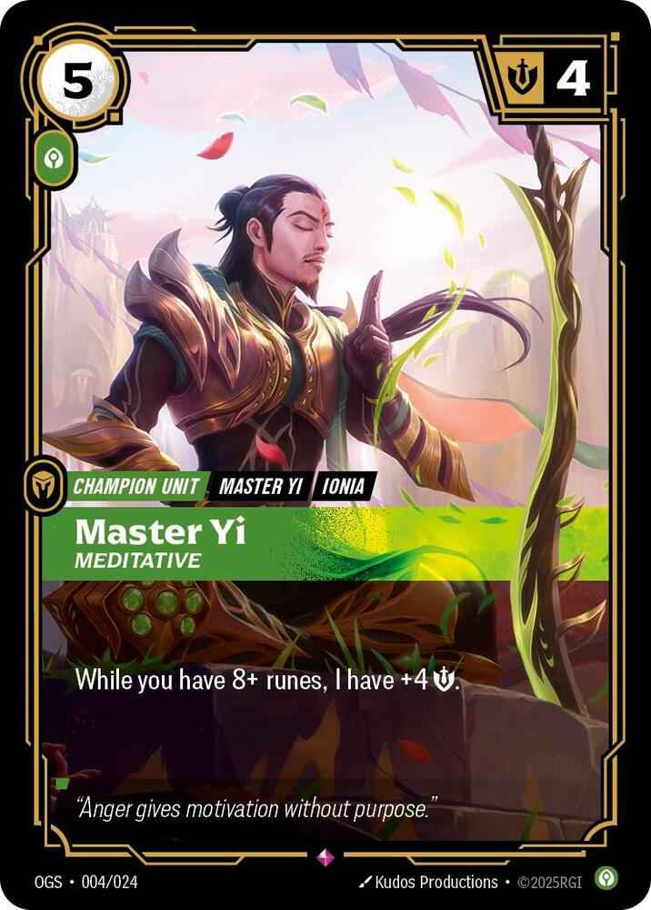 Master Yi, Meditative card image