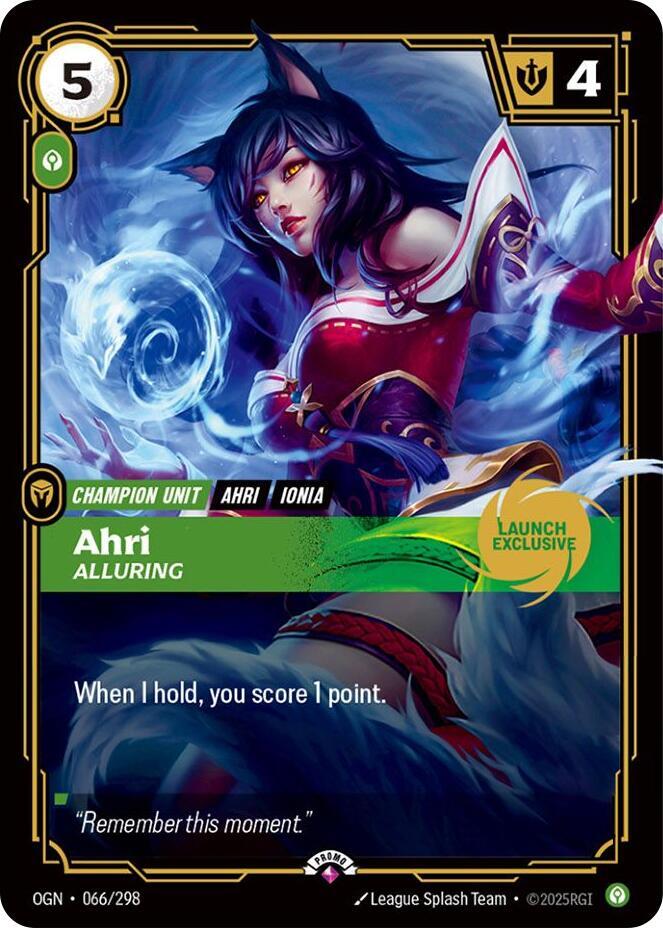 Ahri, Alluring (Launch Exclusive) card image