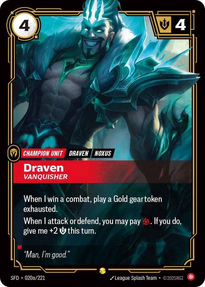 Draven, Vanquisher (Alternate Art) card image