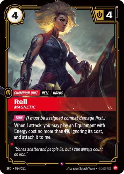 Rell, Magnetic card image