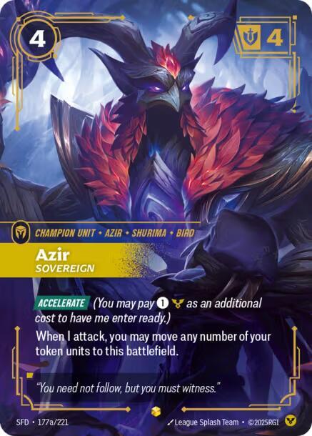 Azir, Sovereign (Alternate Art) card image