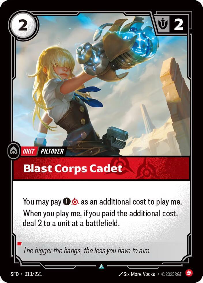 Blast Corps Cadet card image