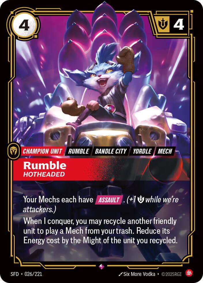 Rumble, Hotheaded card image