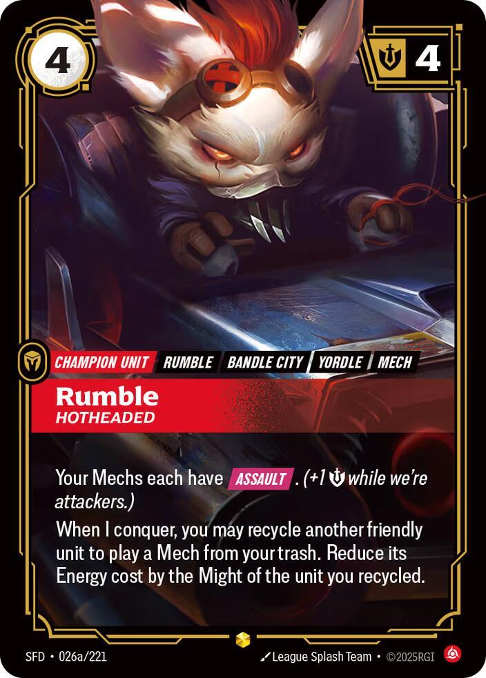Rumble, Hotheaded (Alternate Art) card image