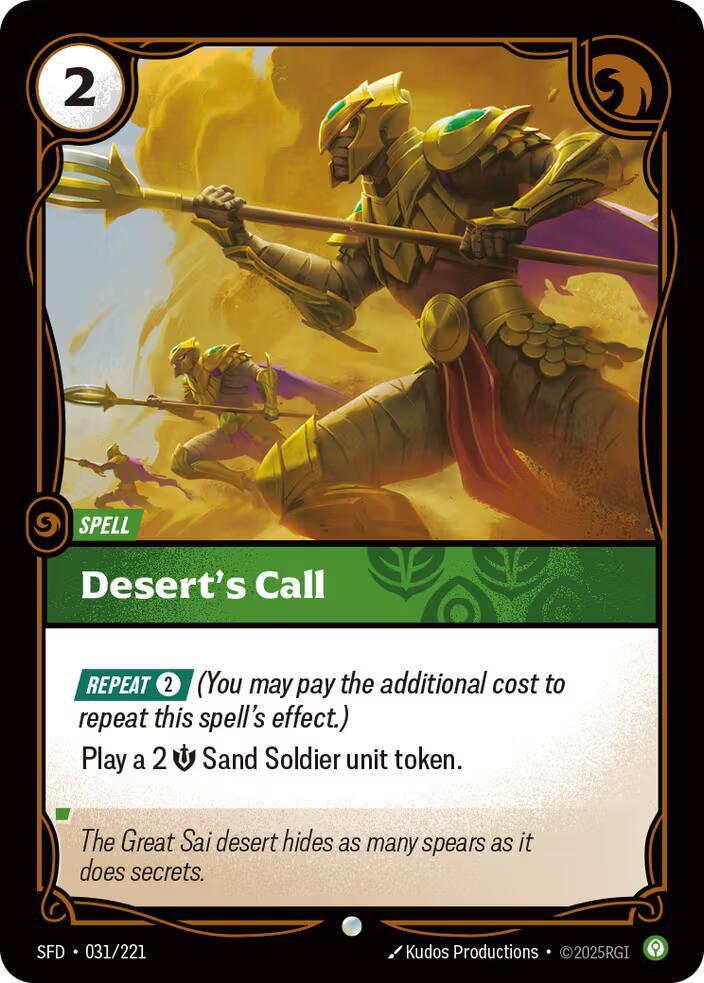 Desert's Call card image