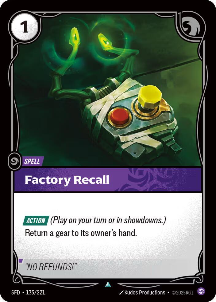 Factory Recall card image
