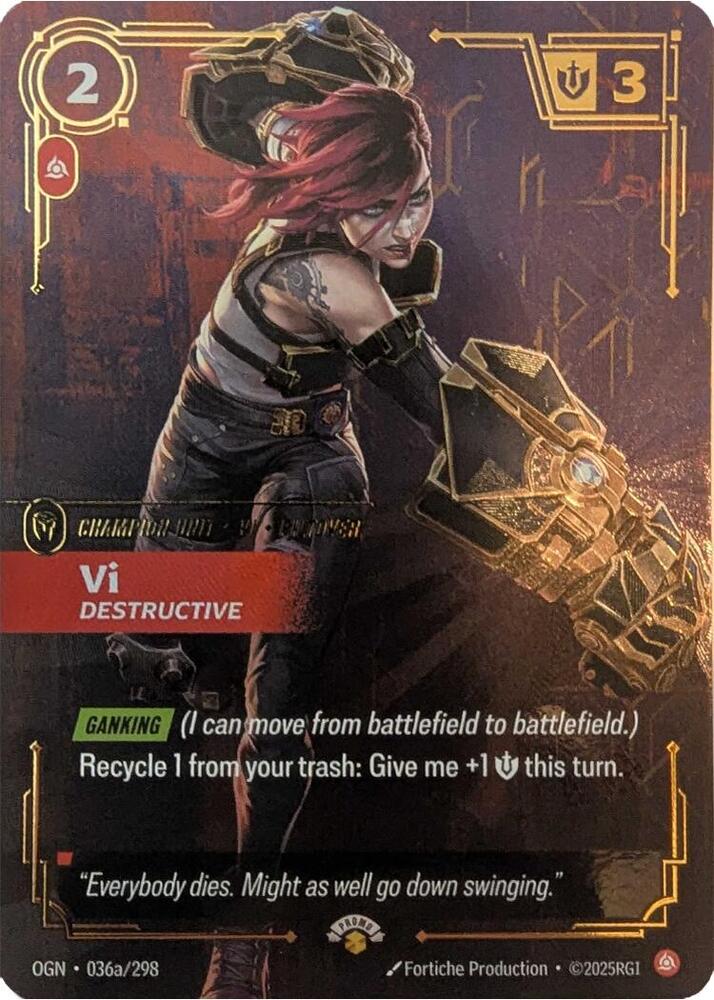 Vi, Destructive card image