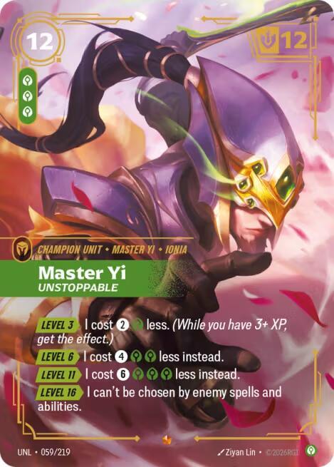 Master Yi, Unstoppable card image