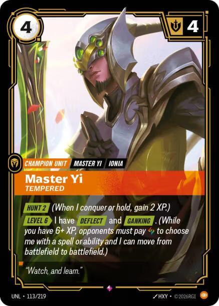 Master Yi, Tempered card image