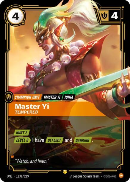 Master Yi, Tempered (Alternate Art) card image