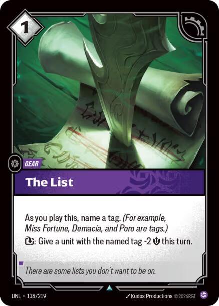 The List card image