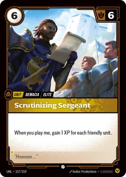 Scrutinizing Sergeant card image