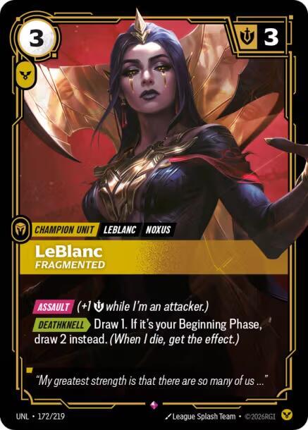 LeBlanc, Fragmented card image