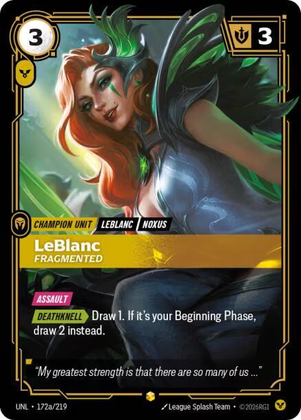 LeBlanc, Fragmented (Alternate Art) card image