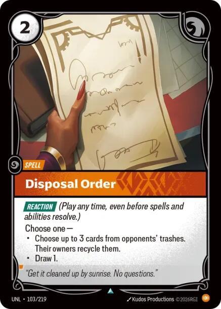 Disposal Order card image