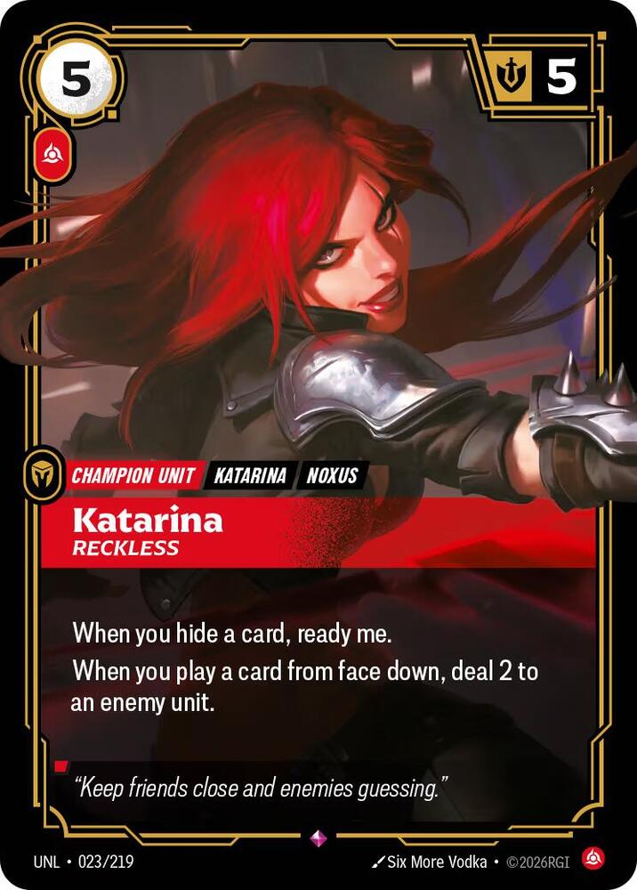 Katarina, Reckless card image