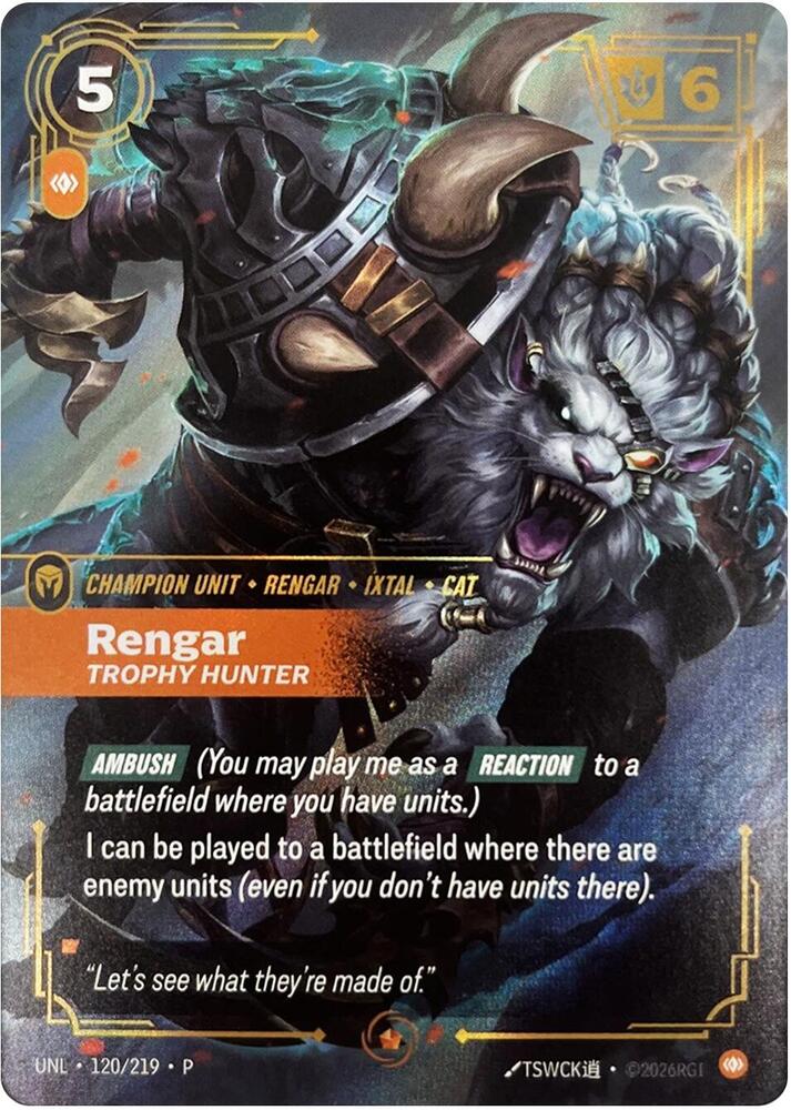 Rengar, Trophy Hunter card image