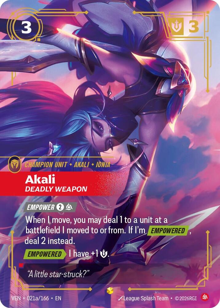 Akali, Deadly Weapon (Alternate Art) card image