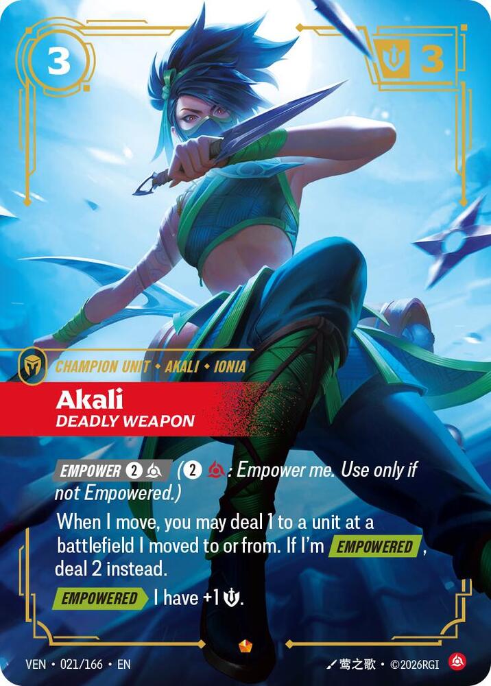 Akali, Deadly Weapon card image