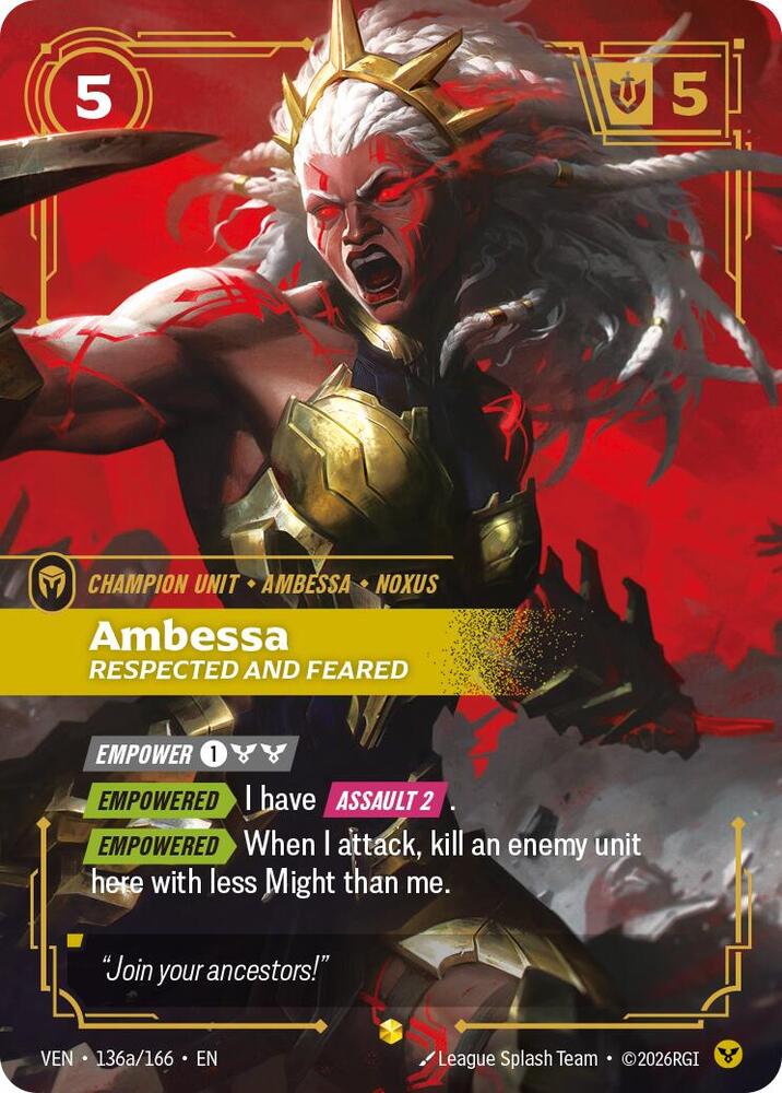 Ambessa, Respected and Feared (Alternate Art) card image