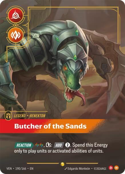 Renekton, Butcher of the Sands (Overnumbered) card image