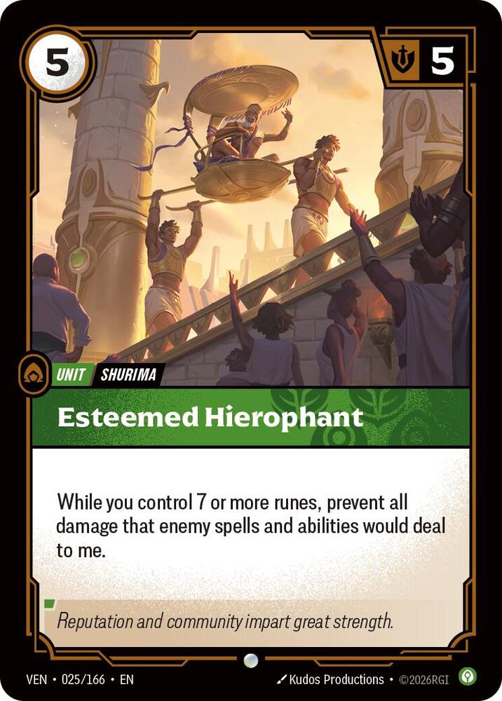 Esteemed Hierophant card image