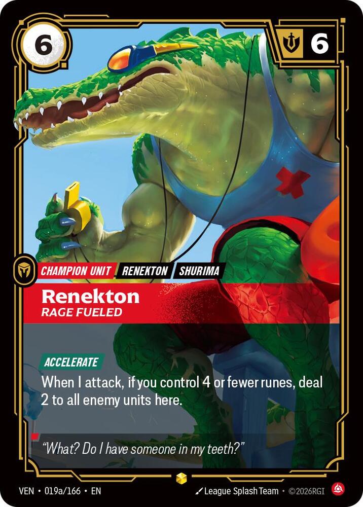 Renekton, Rage Fueled (Alternate Art) card image
