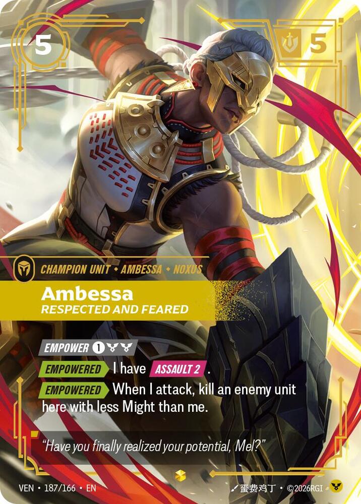 Ambessa, Respected and Feared (Overnumbered) card image