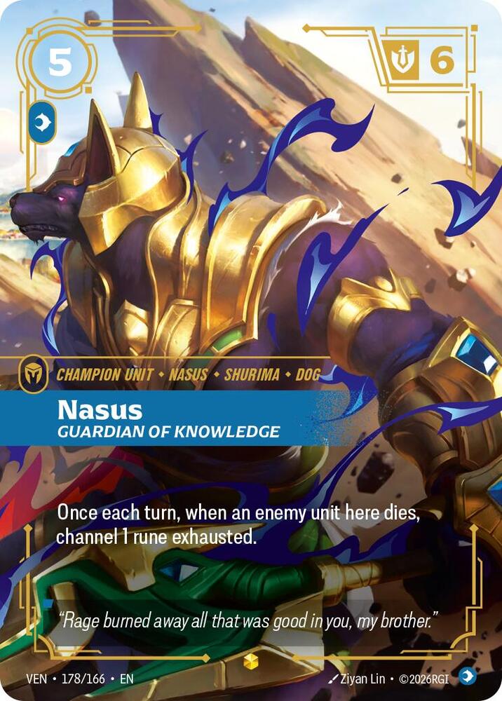 Nasus, Guardian of Knowledge (Overnumbered) card image