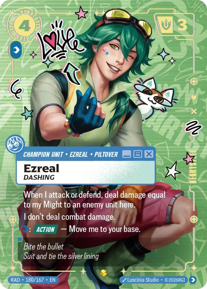 Ezreal, Dashing (Heartsteel Overnumbered) card image