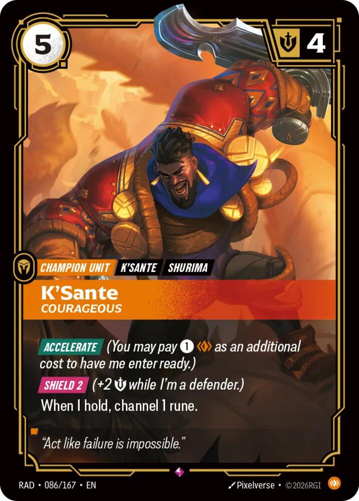 K'Sante, Courageous card image