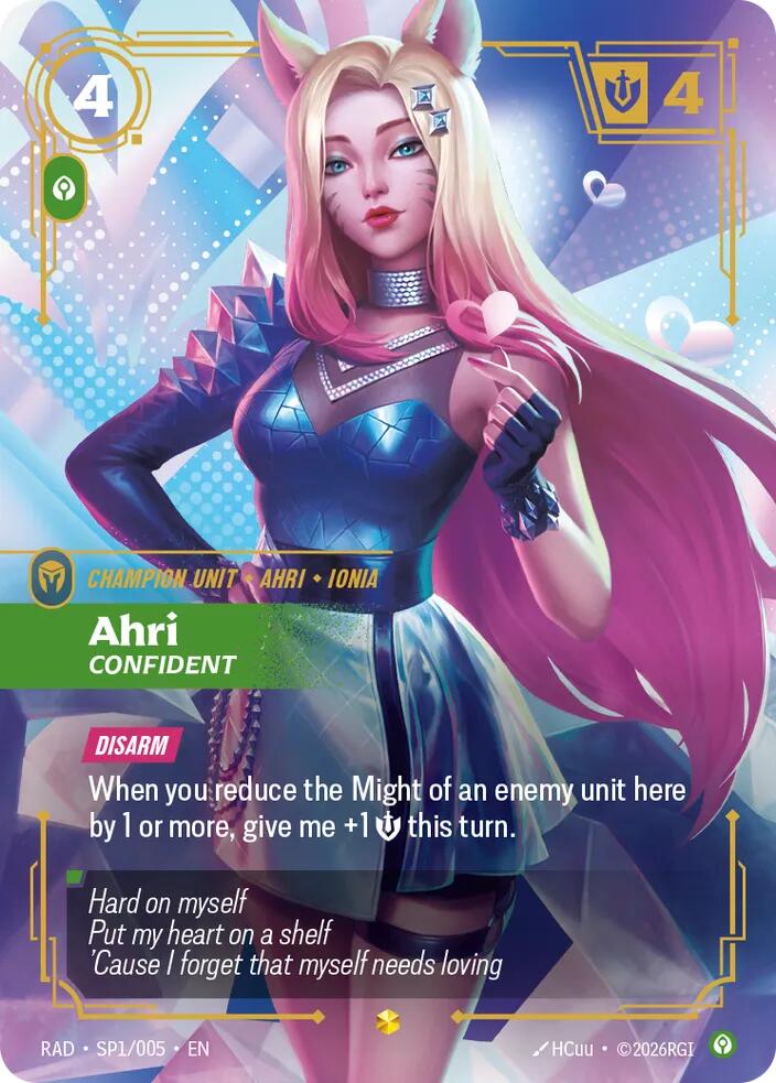 Ahri, Confident (K/DA Special Art Card) card image