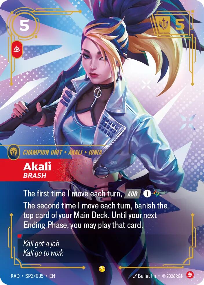 Akali, Brash (K/DA Special Art Card) card image