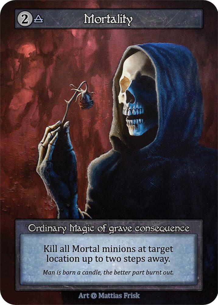 Mortality card image
