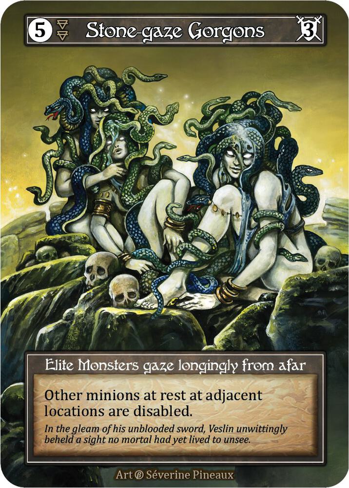 Stone-gaze Gorgons (Foil) card image