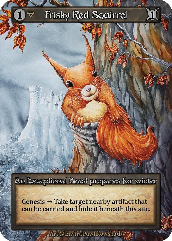 Frisky Red Squirrel card image