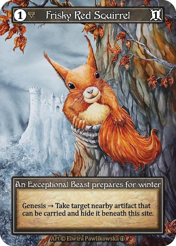 Frisky Red Squirrel (Foil) card image