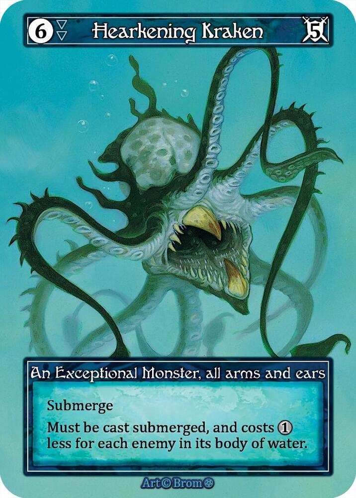 Hearkening Kraken (Foil) card image