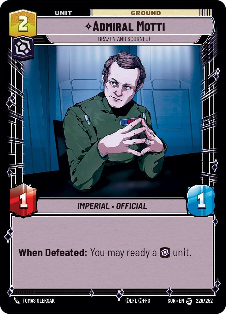 Admiral Motti - Brazen and Scornful card image