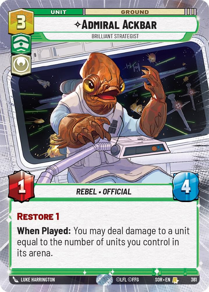 Admiral Ackbar - Brilliant Strategist (Hyperspace) card image