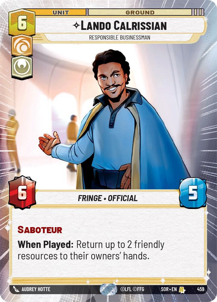Lando Calrissian - Responsible Businessman (Hyperspace) card image