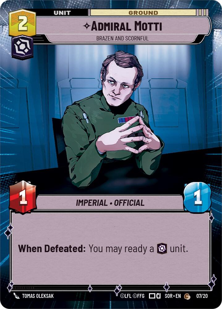 Admiral Motti - Brazen and Scornful (Hyperspace) card image