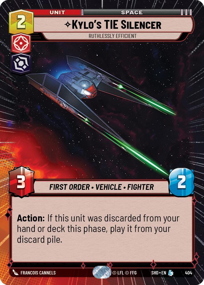 Kylo's TIE Silencer - Ruthlessly Efficient (Hyperspace) card image