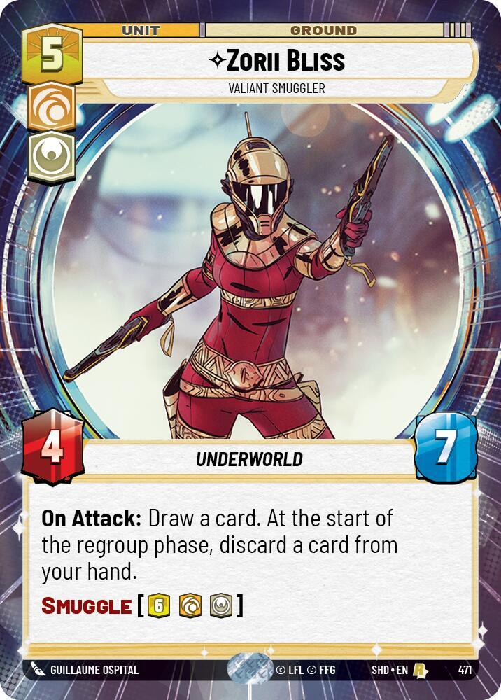Zorii Bliss - Valiant Smuggler (Hyperspace) card image
