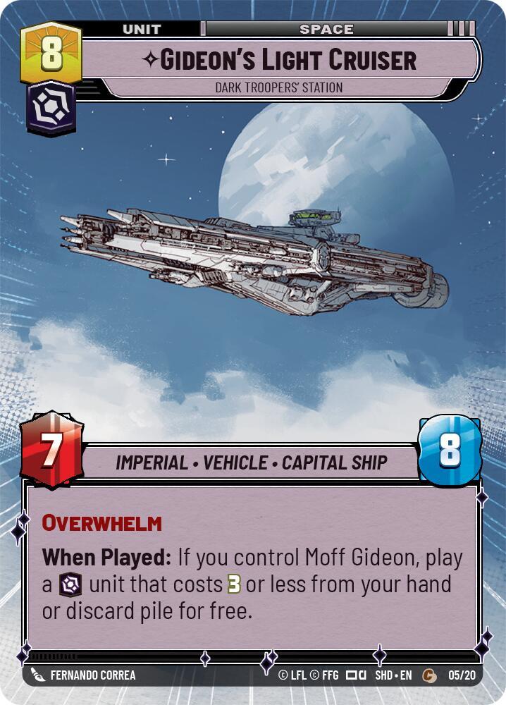 Gideon's Light Cruiser - Dark Troopers' Station (Hyperspace) card image