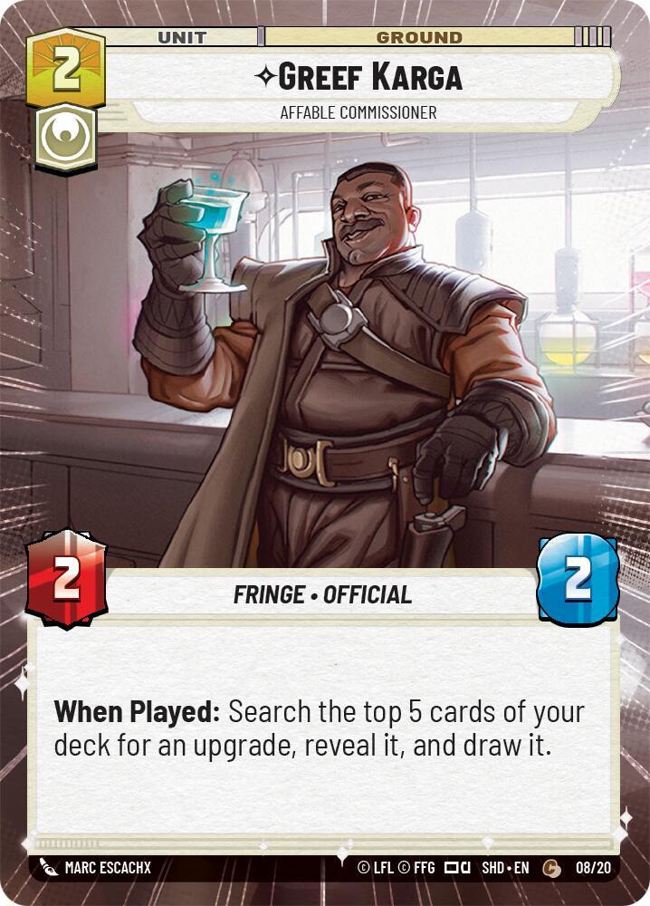 Greef Karga - Affable Commissioner (Hyperspace) card image